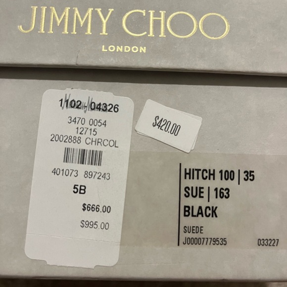 Jimmy Choo black suede Heels size 35 - Picture 3 of 7